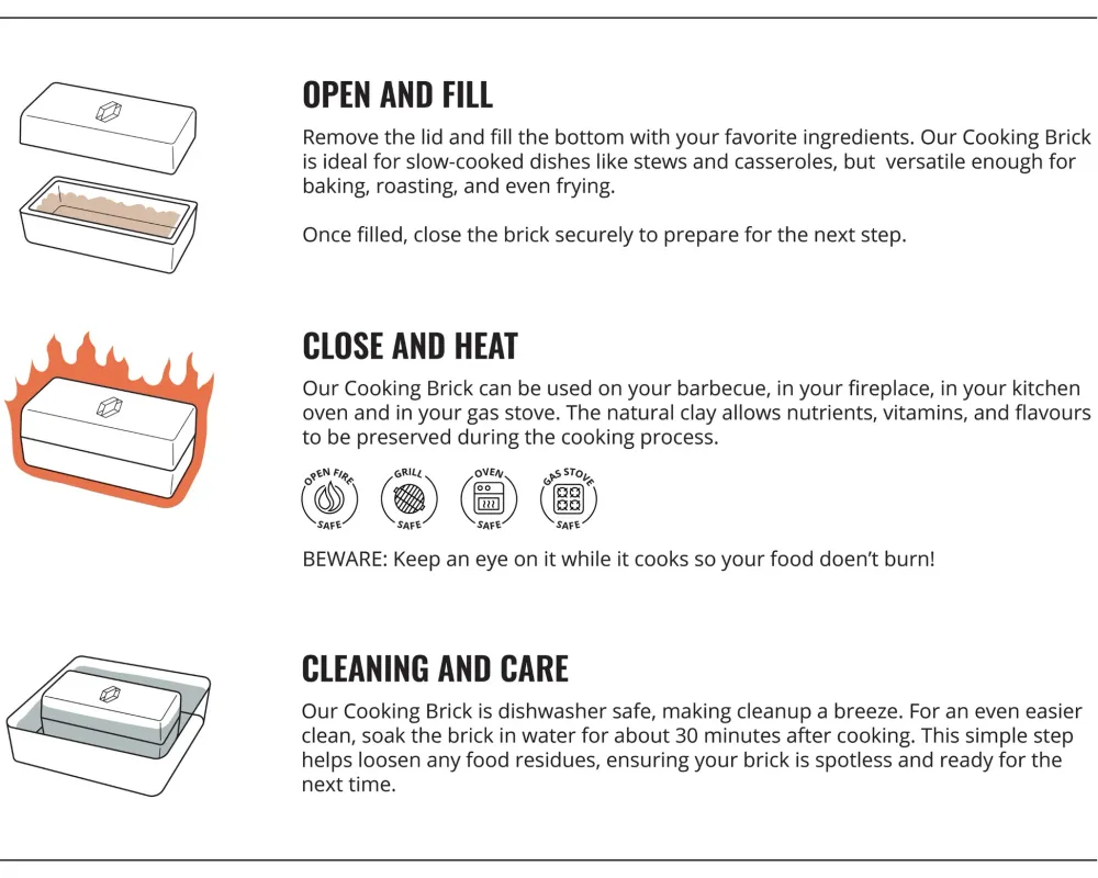 Bricknic Kooksteen - Cooking Brick 'Naturel'