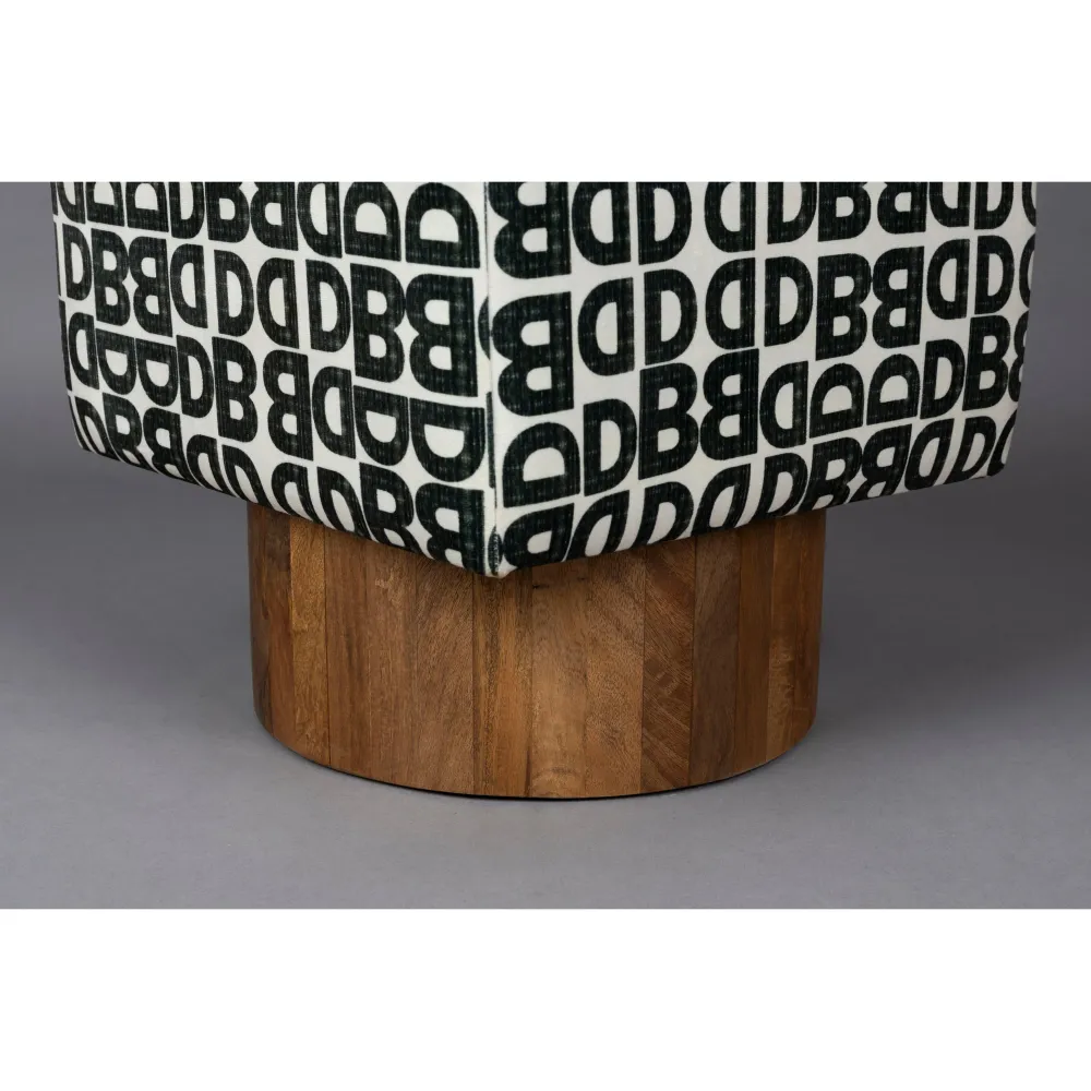 Dutchbone Monogram Kruk - Bruin