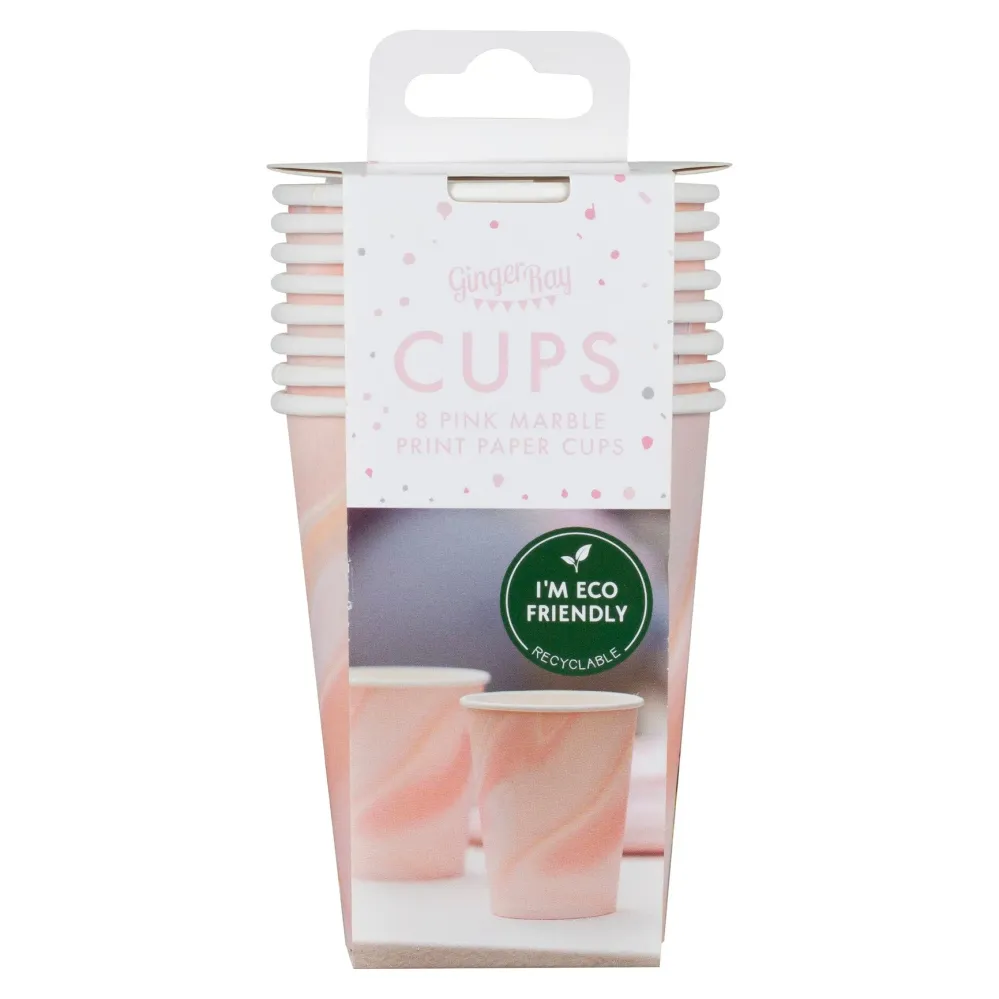 Gingerray roze papieren bekers