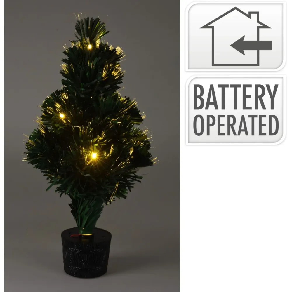Kerstboom Met Verlichting - Fiber Optic - 45 Cm - Warm Wit Marcels Webwinkel