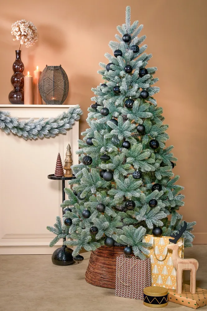 Nagoya Artificial Christmas Tree - H180 X Ø108 Cm - Green Frosted Black Box Trees
