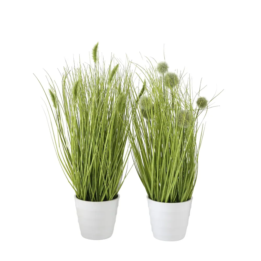 Kunst Siergras Met Pluimen 44 cm - Set 2 Boltze