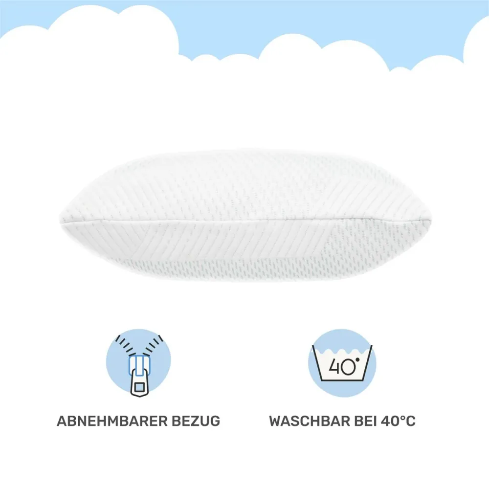 Ergonomisch kussen SnuzzleCloud, 40x40x16 cm, wit