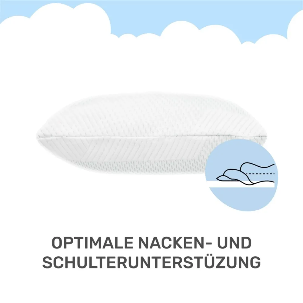 Ergonomisch kussen SnuzzleCloud, 40x40x16 cm, wit