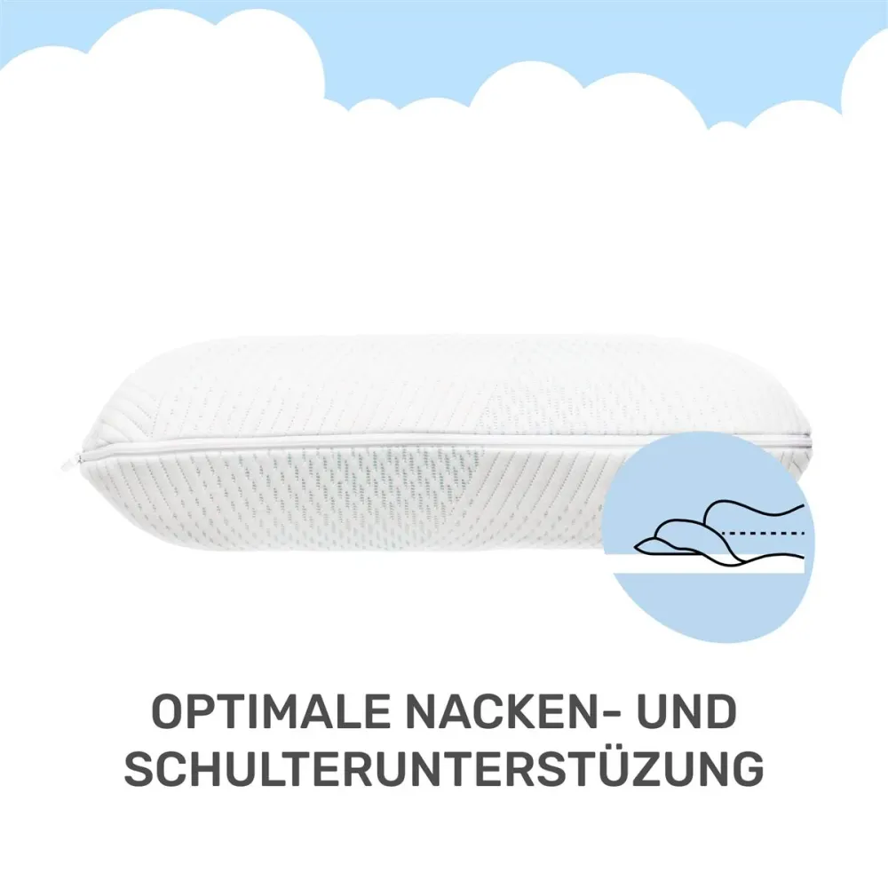 Ergonomisch kussen SnuzzleCloud, 60x40x12 cm, wit