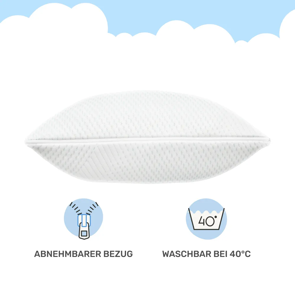 Ergonomisch kussen SnuzzleCloud, 80x40x20 cm, 2 stuks, wit