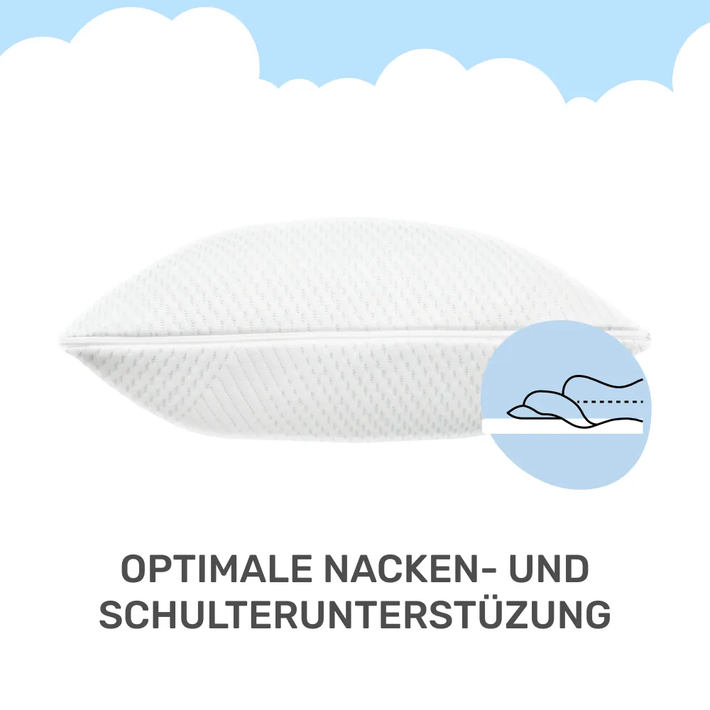 Ergonomisch kussen SnuzzleCloud, 80x40x20 cm, 2 stuks, wit