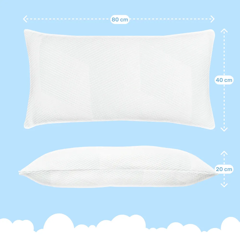 Ergonomisch kussen SnuzzleCloud, 80x40x20 cm, 2 stuks, wit
