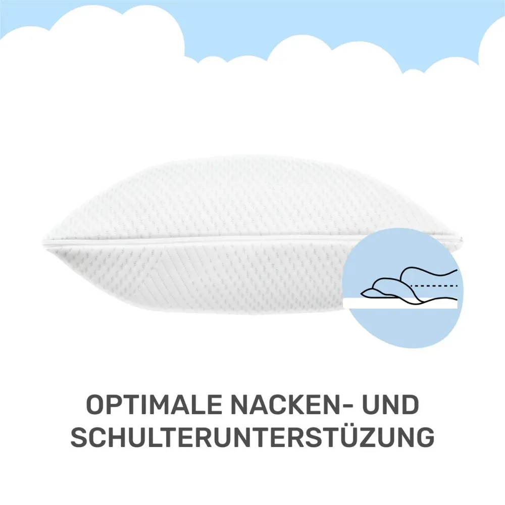 Ergonomisch kussen SnuzzleCloud, 80x40x20 cm, wit