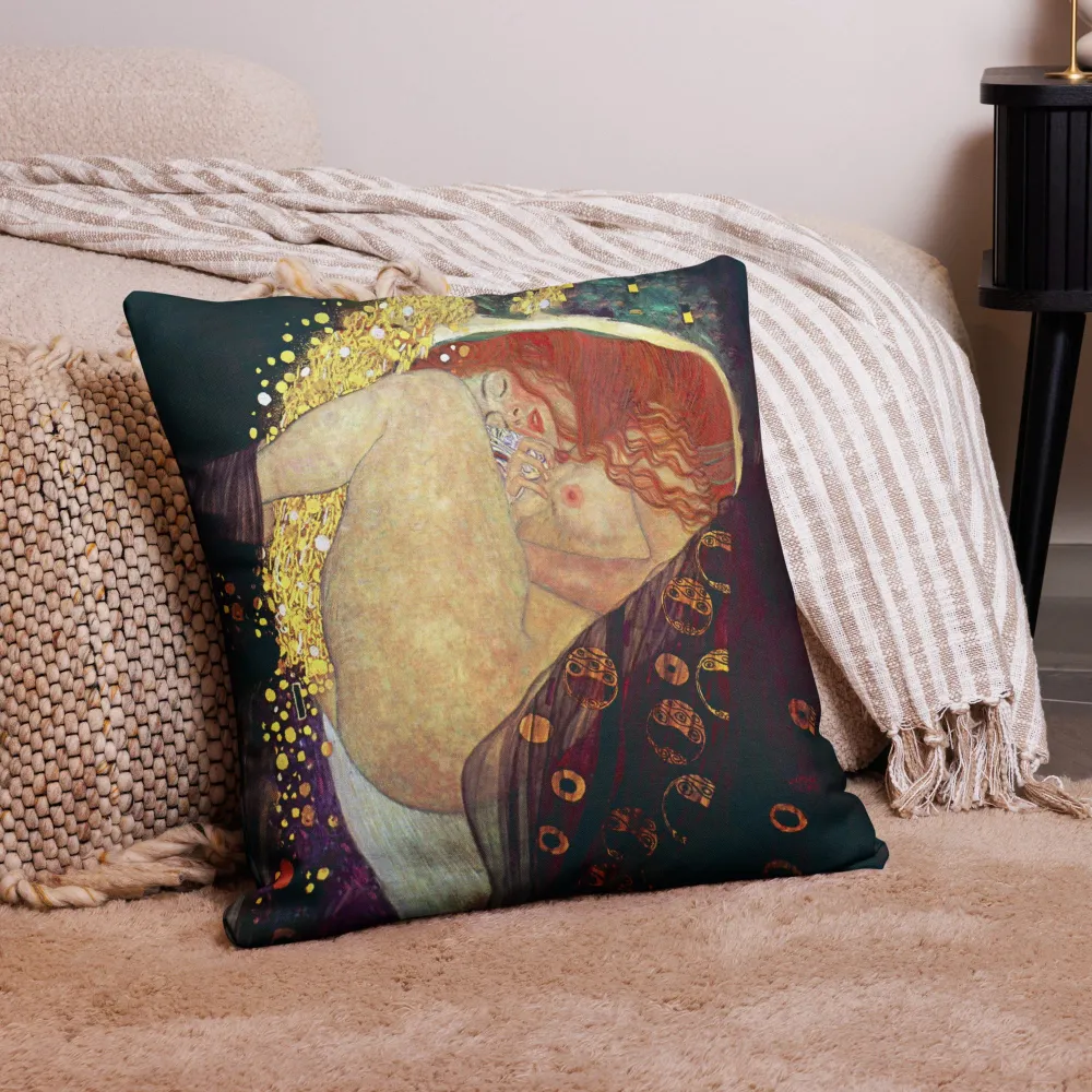 Premium kussen - Gustav Klimt, Danae