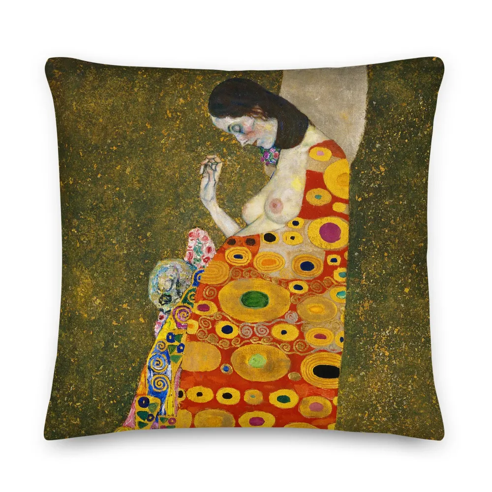 Premium kussen - Gustav Klimt, Hope II