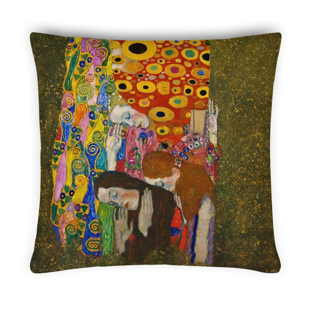 Premium kussen - Gustav Klimt, Hope II