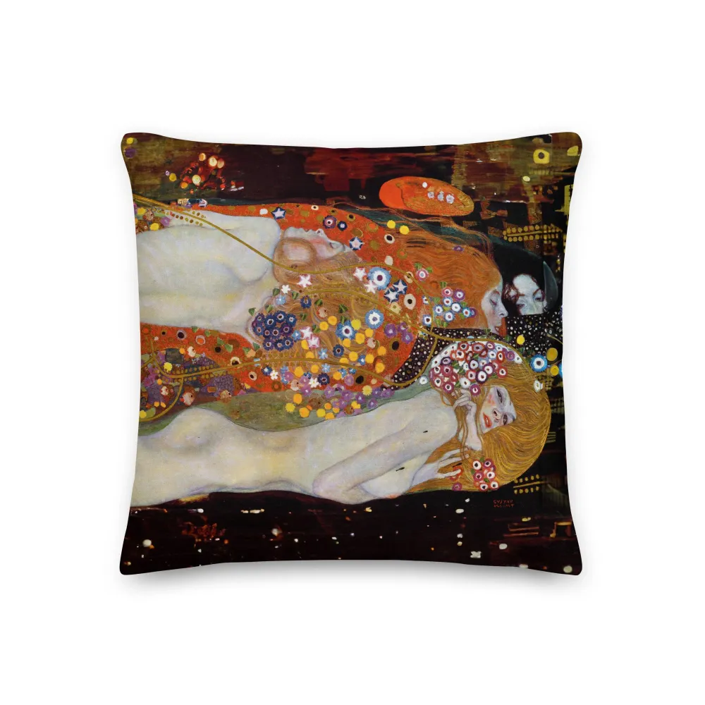 Premium kussen - Gustav Klimt, Waterslangen II