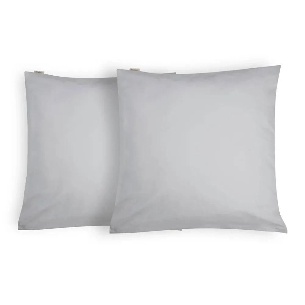 Walra - Kussensloop Crispy Cotton - 2x 80x80 cm - Grijs