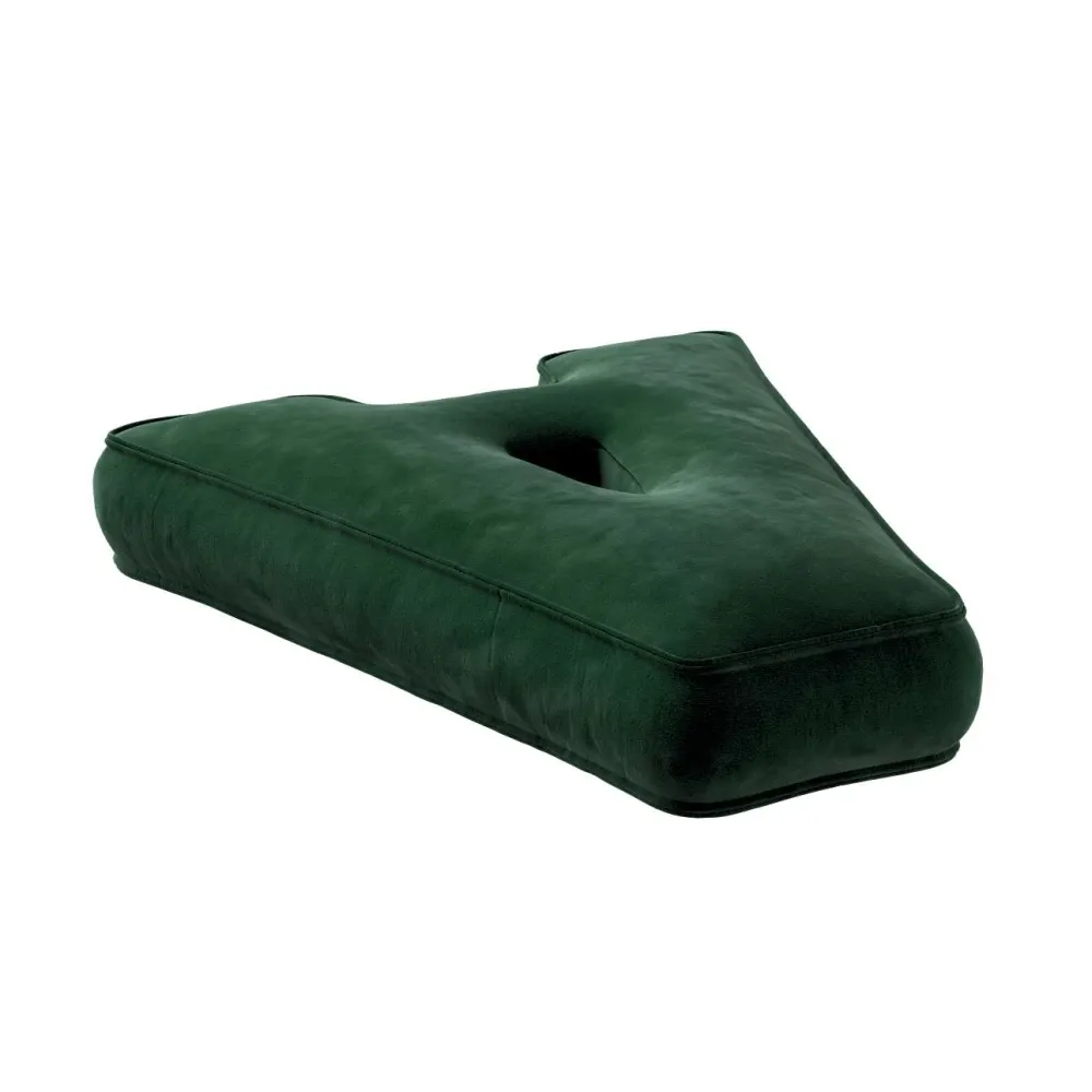 Letter Kussen - Velvet - Groen Yellow Tipi