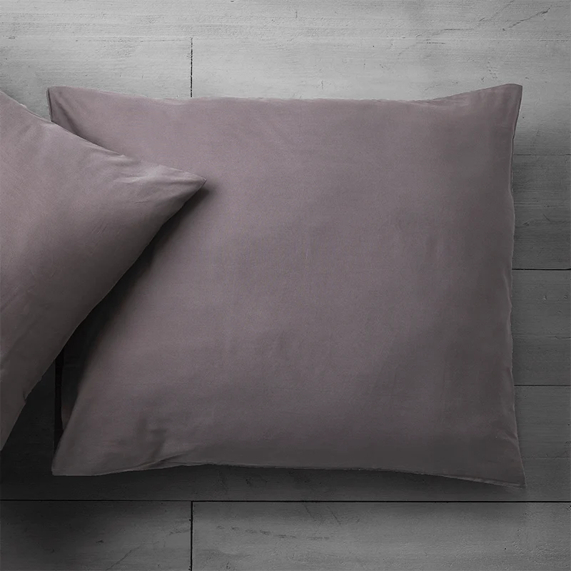 2-PACK Katoenen Kussensloop - Antraciet Fresh and Co