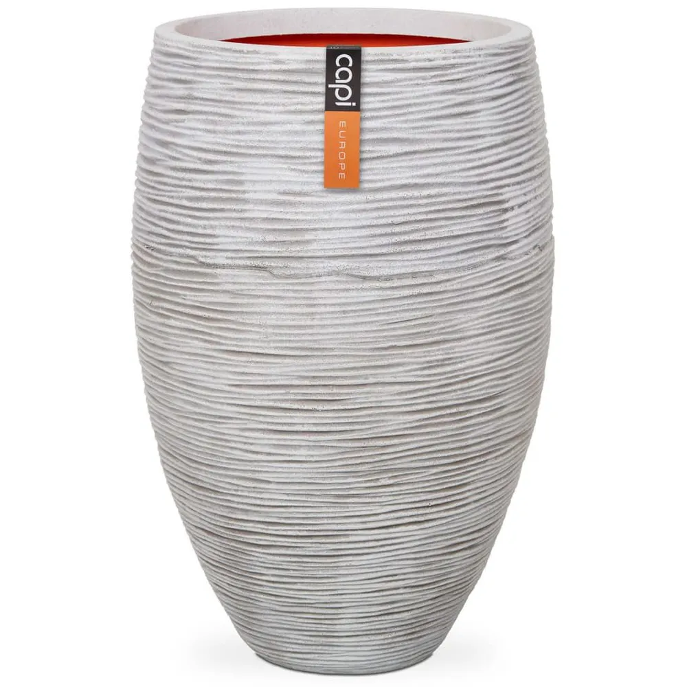 Stapelbare Capi Bloempot Nature Rib elegant Weelderig 40x60 cm ivoorkleur KOFI1131
