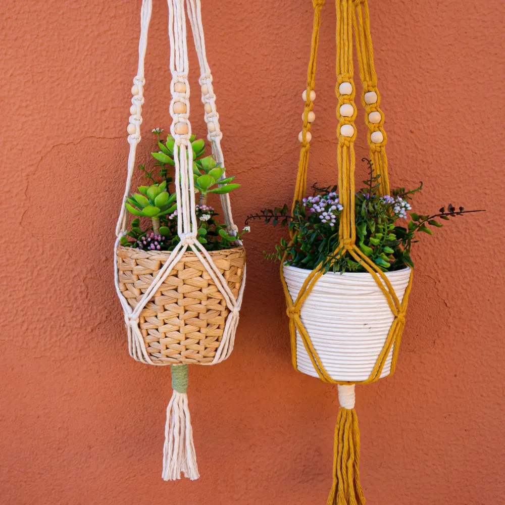 Weerbestendig Zwaar Hoe een macramé bloempot te maken - DIY Kit