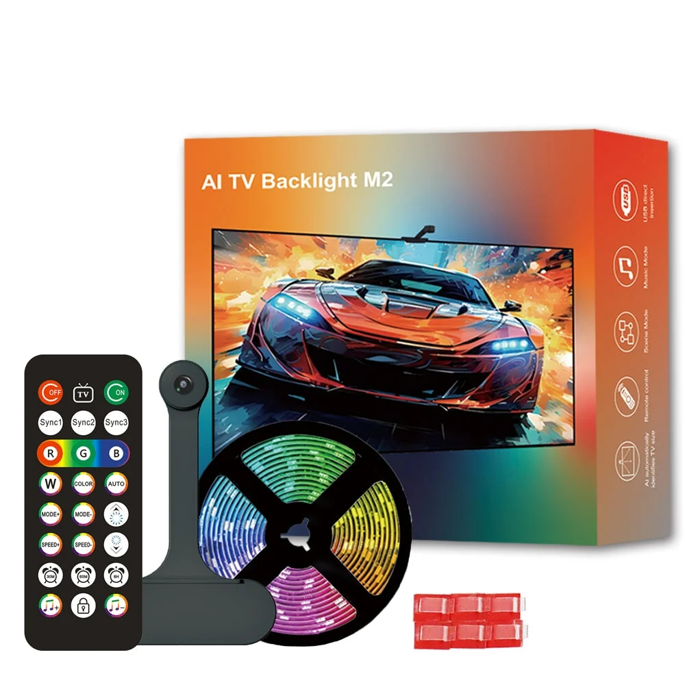BSEED IP65 Slimme wifi Bluetooth displaypaneel LED-neon-tv-lichtstrip met AI-bewakingscamera Bseedswitch