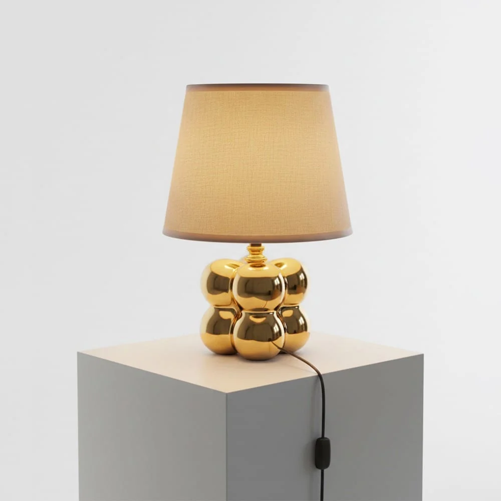 Lampara de Mesa Lujosa Dorado SupliHogar
