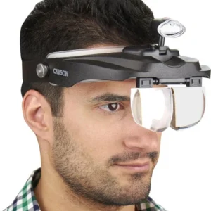 Carson Optical hoofdlamp met vergrootglas (prijs per lamp)
