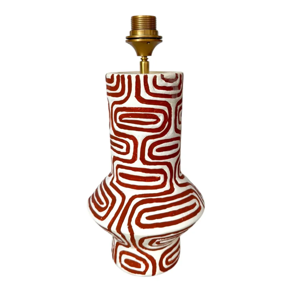 Lampenvoet aardewerk terracotta structuur Studio Limonada
