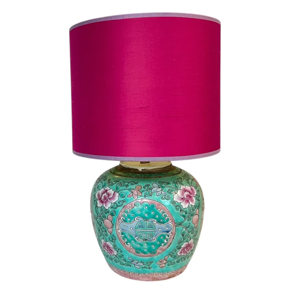 Lampenvoet gemberpot turquoise bloem Studio Limonada