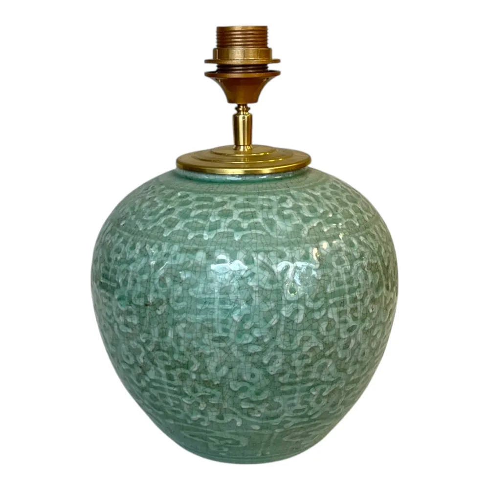 Lampenvoet mintgroen Chinese pot rond Studio Limonada