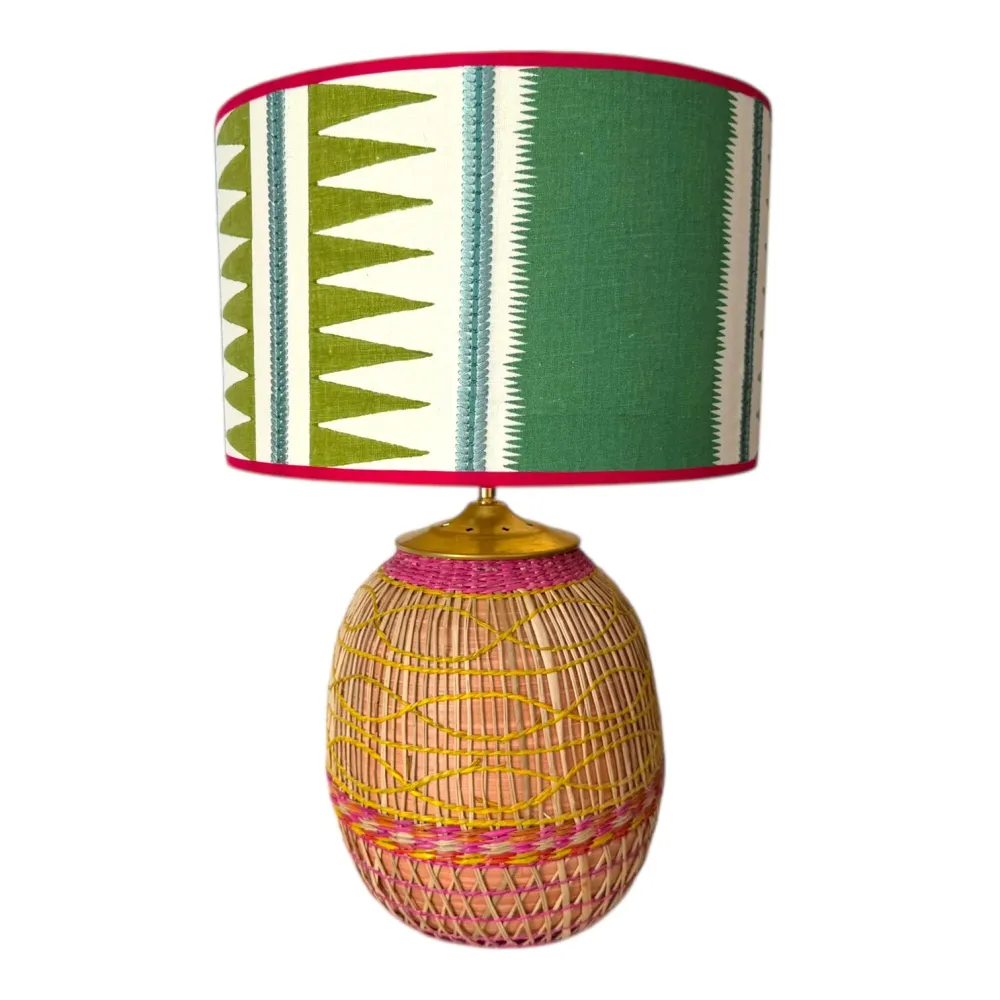 Lampenvoet Rotan gekleurd bol Studio Limonada