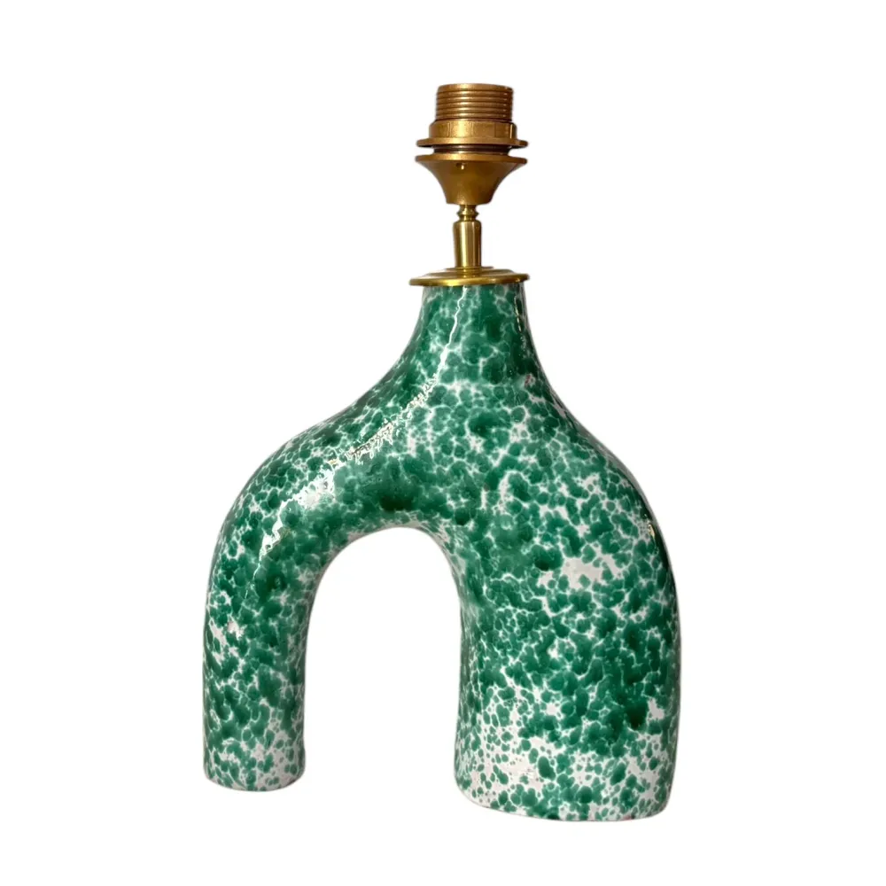 Lampenvoet Tamegroute turquoise gestipt Studio Limonada