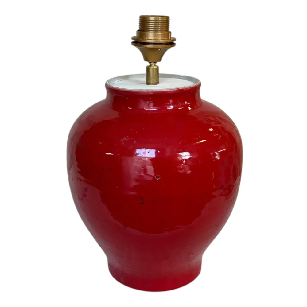 Lampenvoet vaas helder rood Studio Limonada