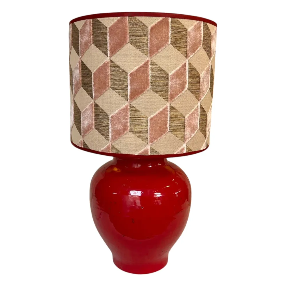 Lampenvoet vaas helder rood Studio Limonada