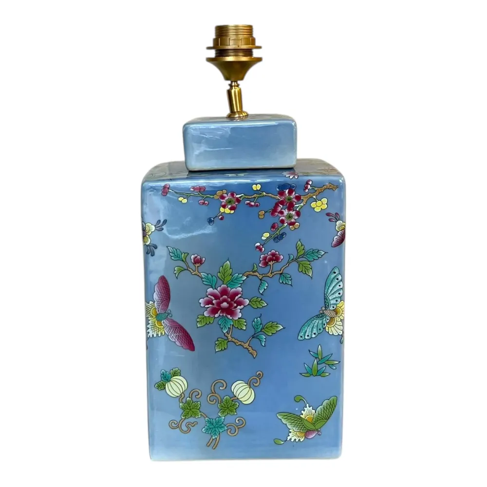 Lampenvoet vierkant gember lila bloem Studio Limonada