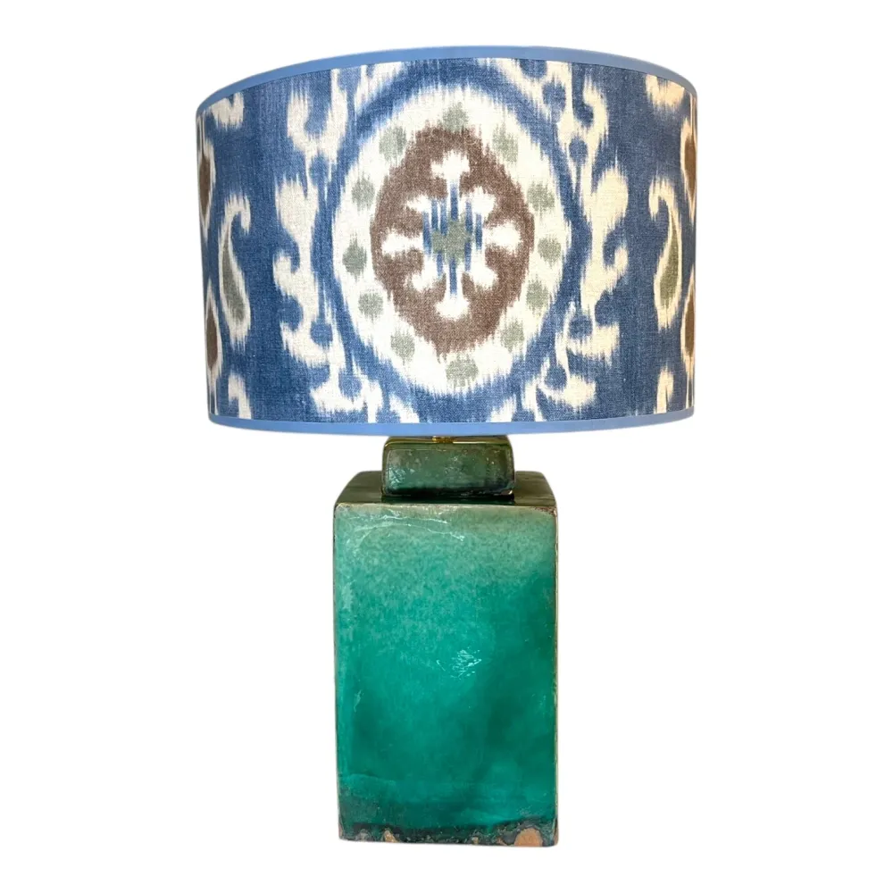 Lampenvoet vierkant gember turquoise Studio Limonada
