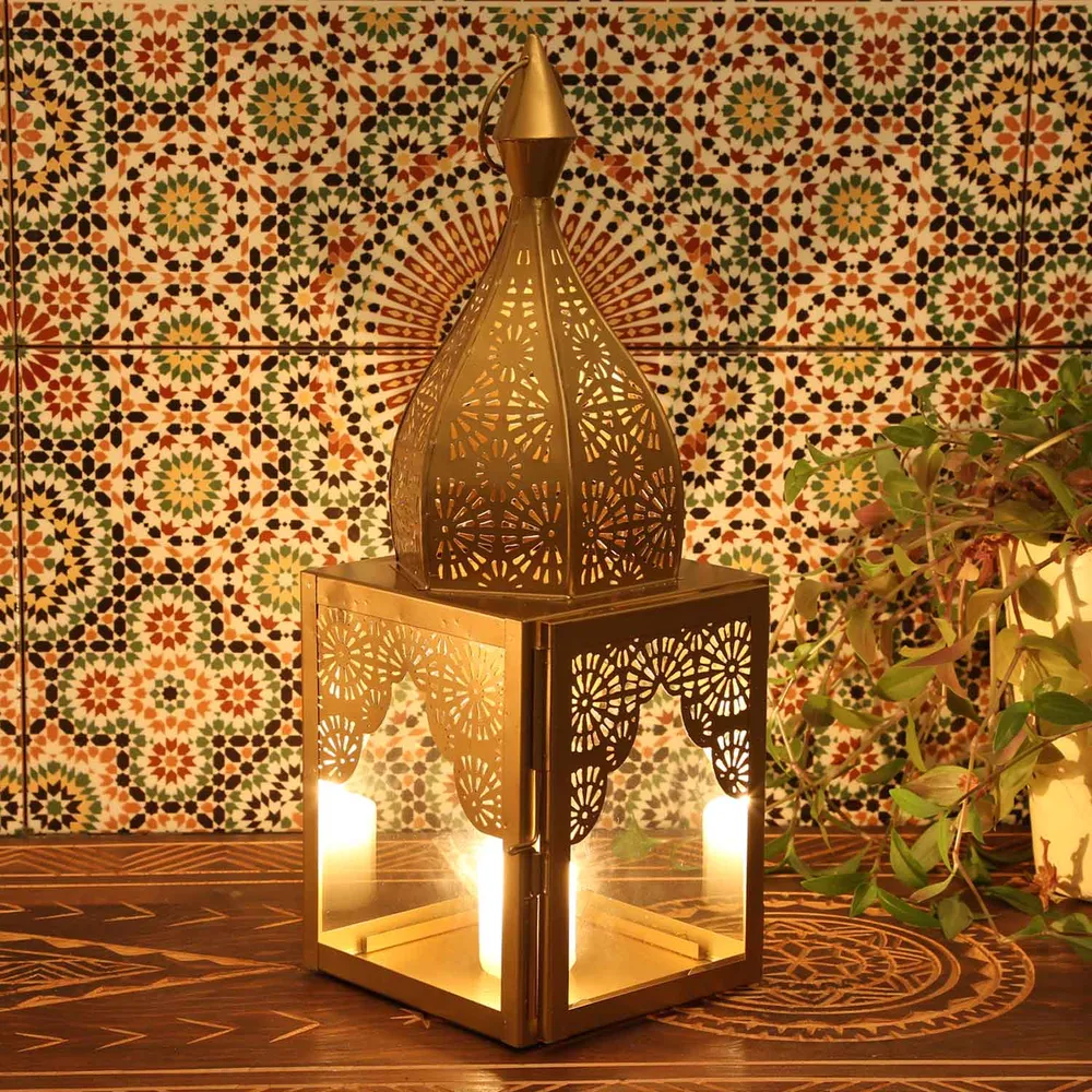 Oosterse windlicht Modena Gold M