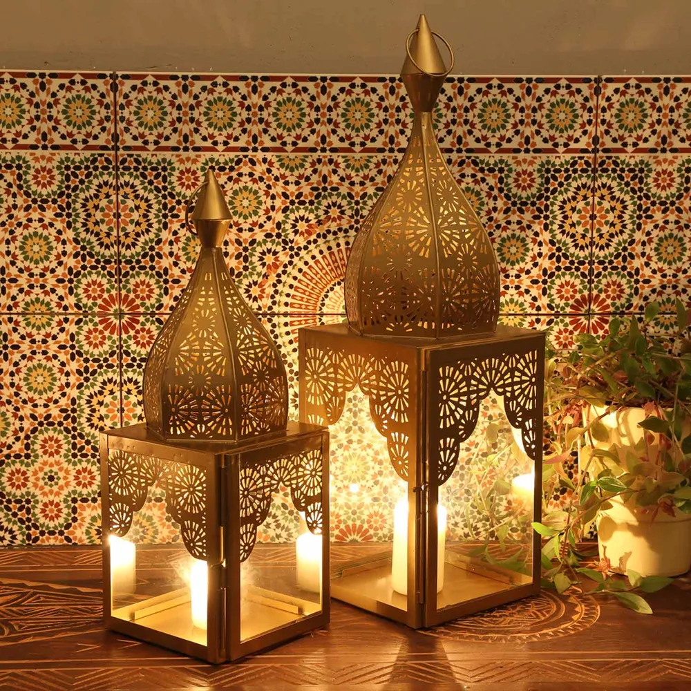 Oosterse windlicht Modena Gold L&M