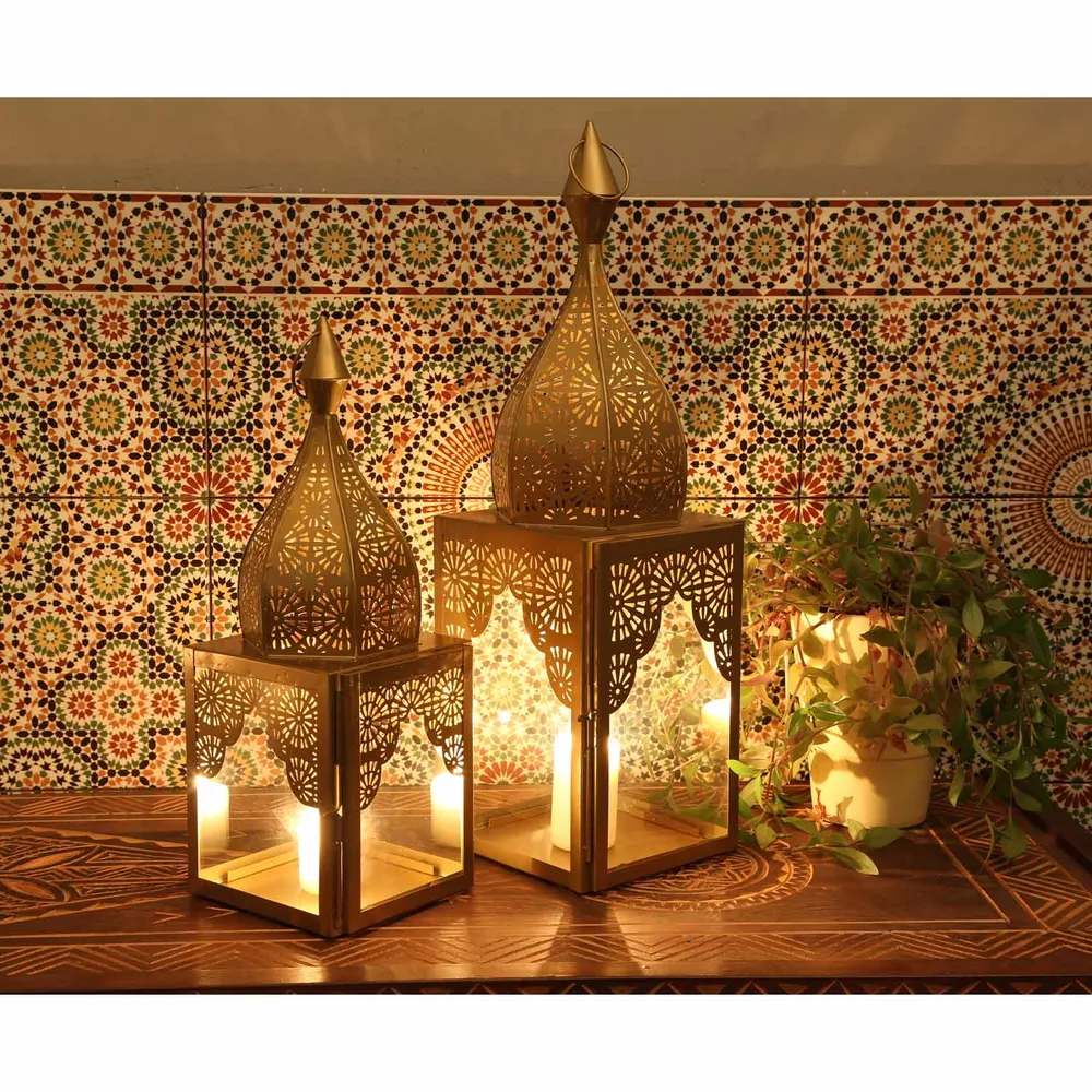 Oosterse windlicht Modena Gold L&M