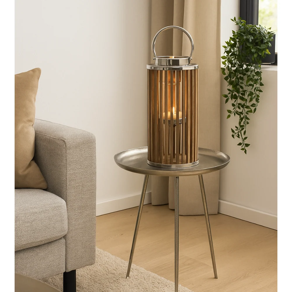 Flourify woonaccessoire - Houten lantaarn - 40 cm