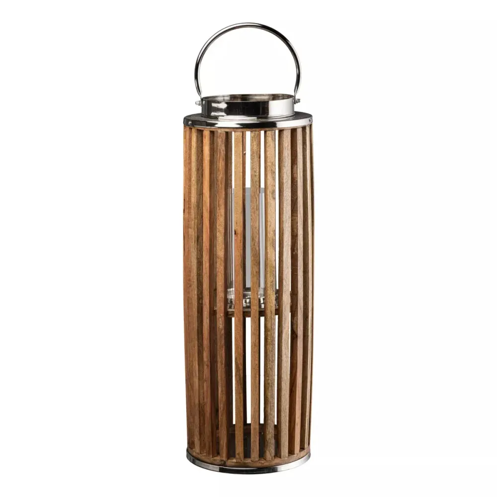 Flourify woonaccessoire - Houten lantaarn - 69 cm