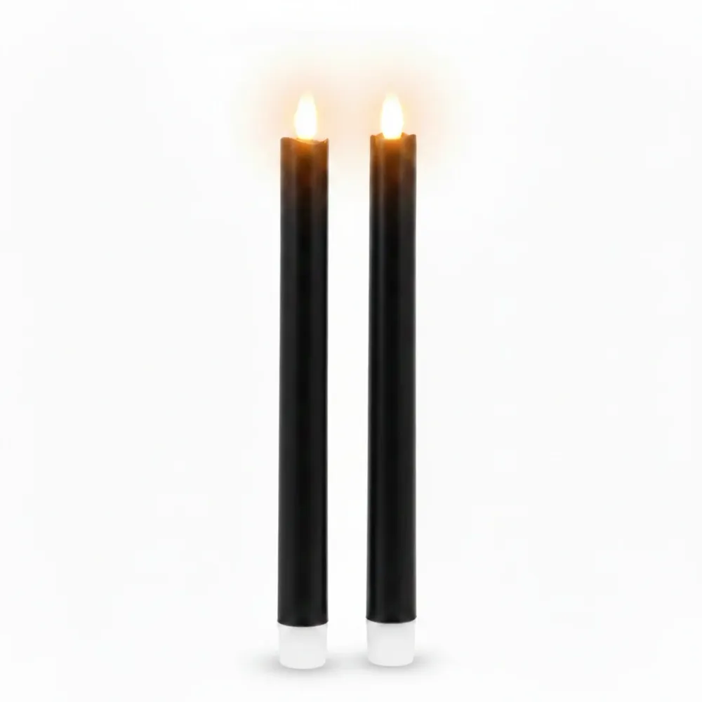 LED dinerkaarsen - Set van 2 - Zwart Home bound