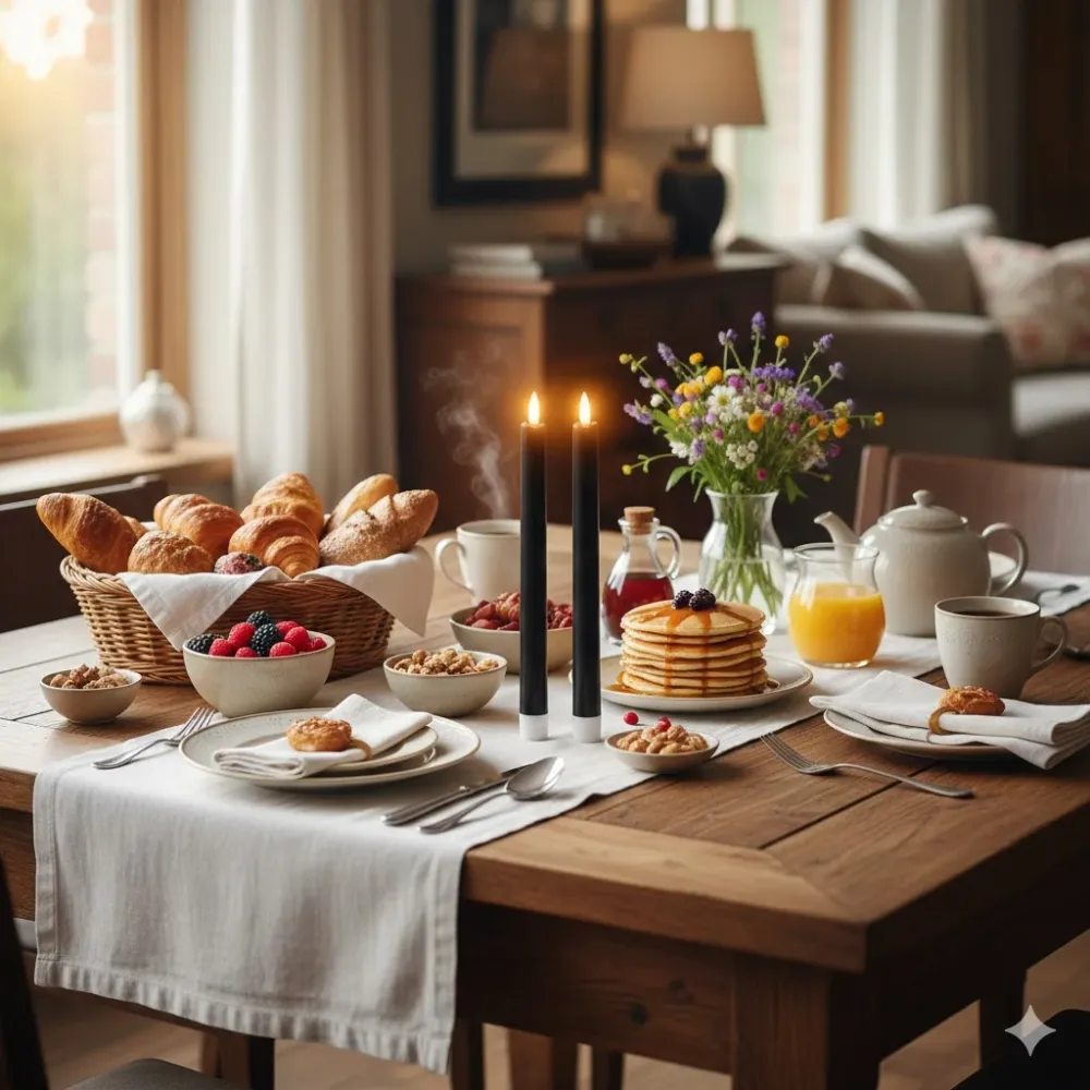 LED dinerkaarsen - Set van 2 - Zwart Home bound