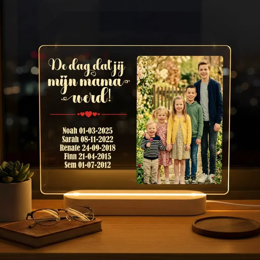 De dag dat jij mijn mama werd fotolamp