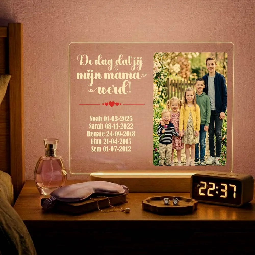 De dag dat jij mijn mama werd fotolamp