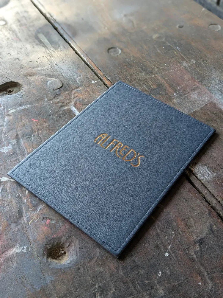 Leren menucover Deluxe Handcrafted