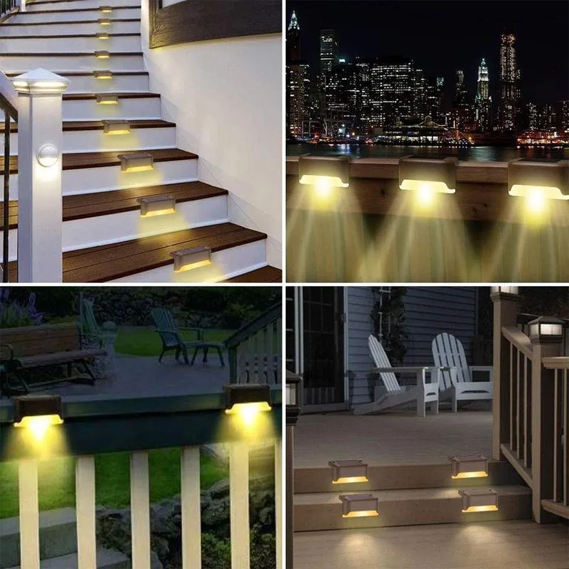 LED Solar Licht Pad Trap Buiten Waterdichte Muur Lamp (8st)