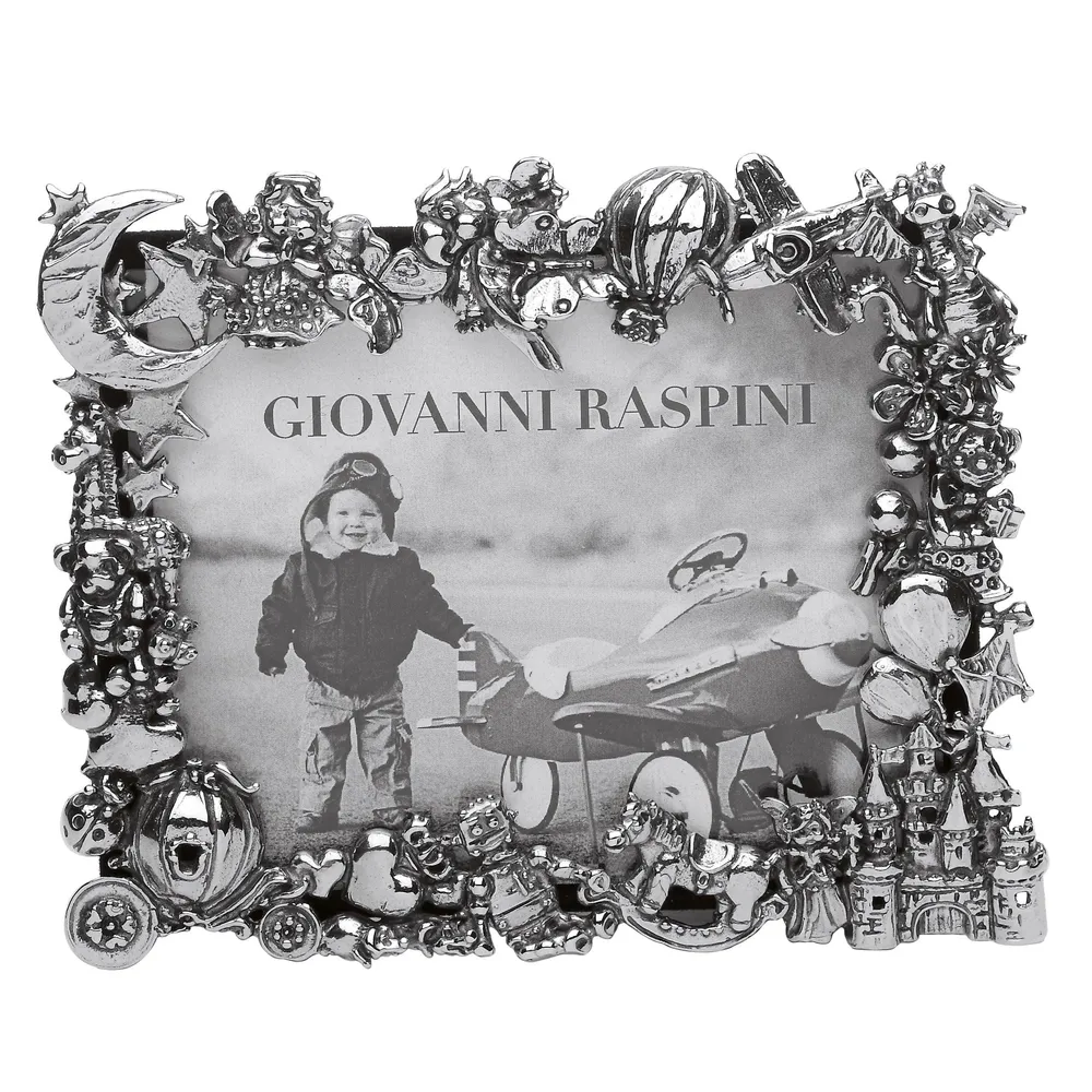 Giovanni Raspini Baby wit bronzen frame B0140