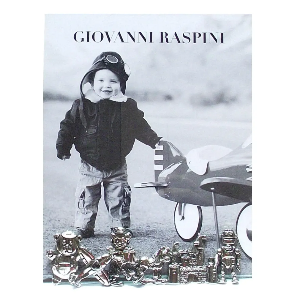 Giovanni Raspini babyglasframe 16x20cm wit brons B0227