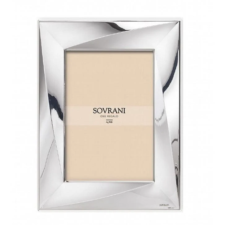Sovrani frame 15x20cm glanzend 925 zilver met 6424L houten achterkant