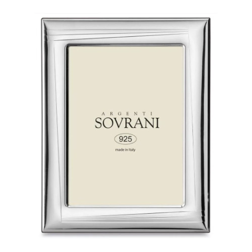 Sovrani frame 15x20cm glanzend 925 zilver met 6364L houten achterkant