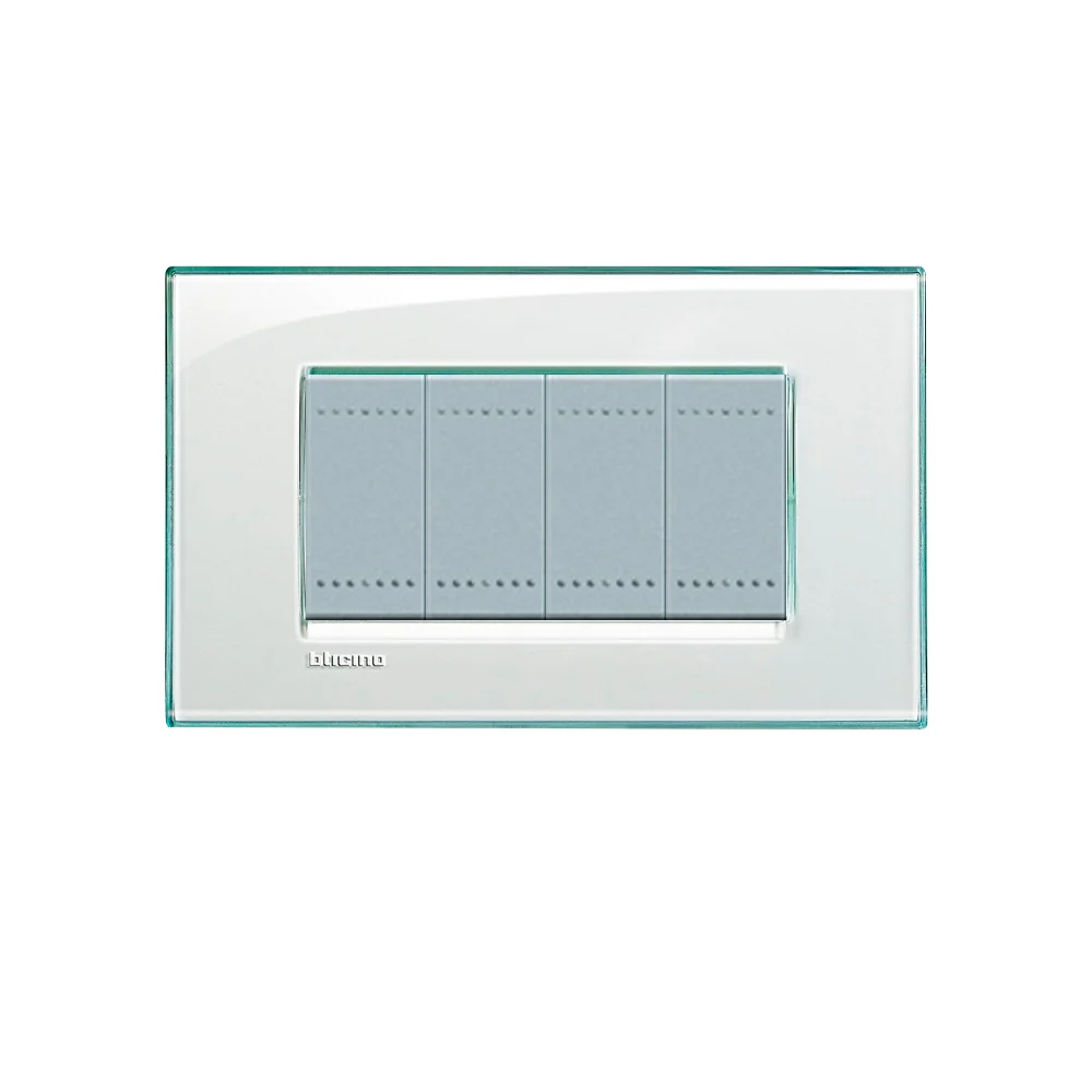 PLACA RECTANGULAR COLOR AGUAMARINA 4 MOD. LNA4804KA LIVING Y LIGHT LEGRAND